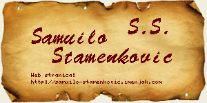 Samuilo Stamenković vizit kartica